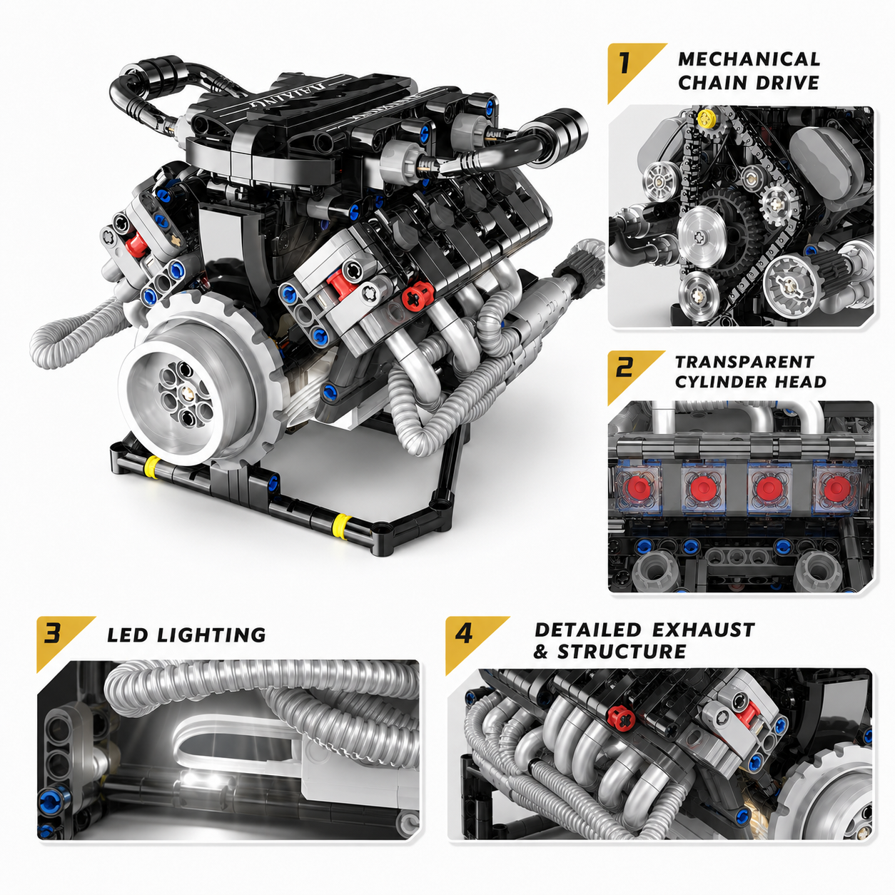V8 Engine Block Building Kit