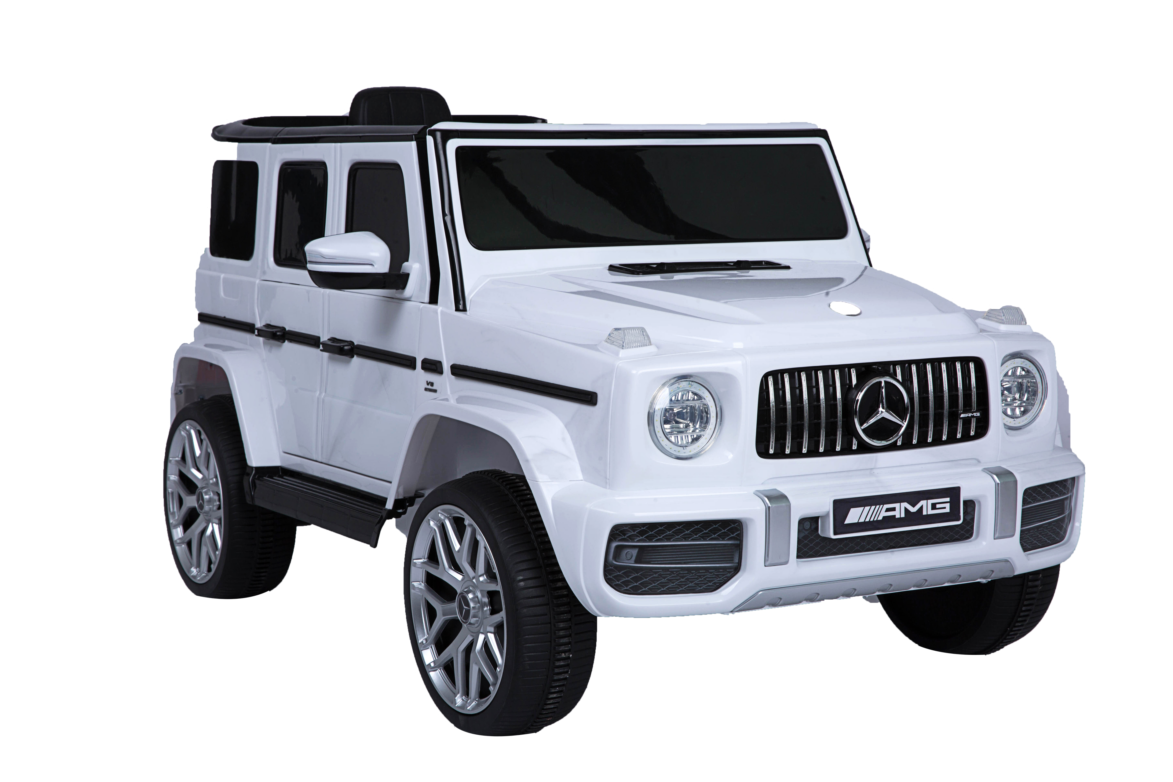 Mercedes Benz G63 Children's Electric Vehicle with Remote Control 12V Music, Horn, Spring Suspension, Safety Lock and License