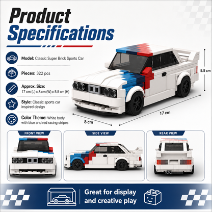 M Brick Car Set